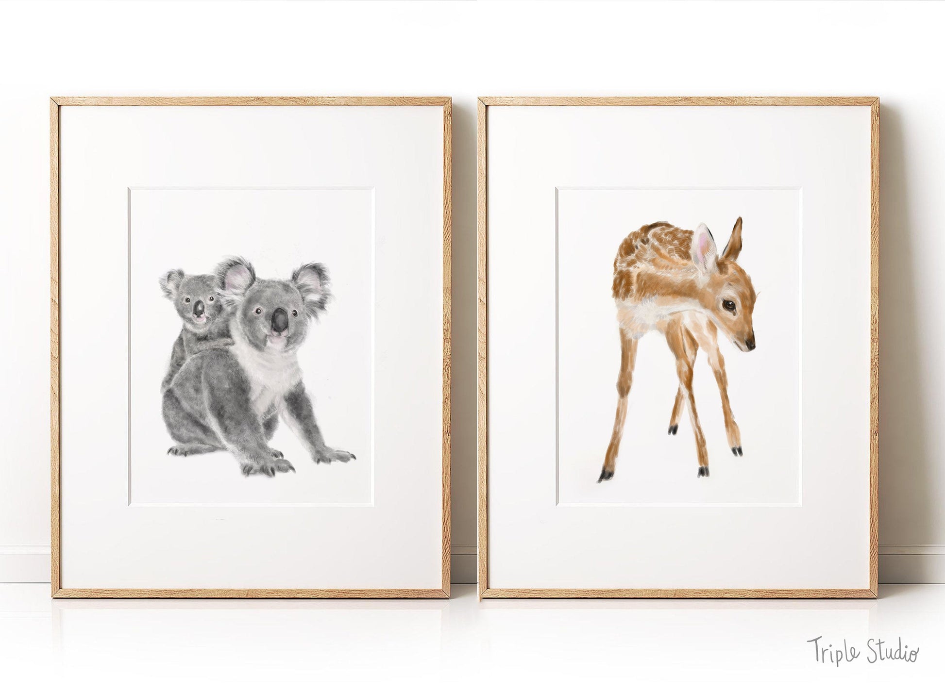 Tableau représentant un bébé koala et sa maman