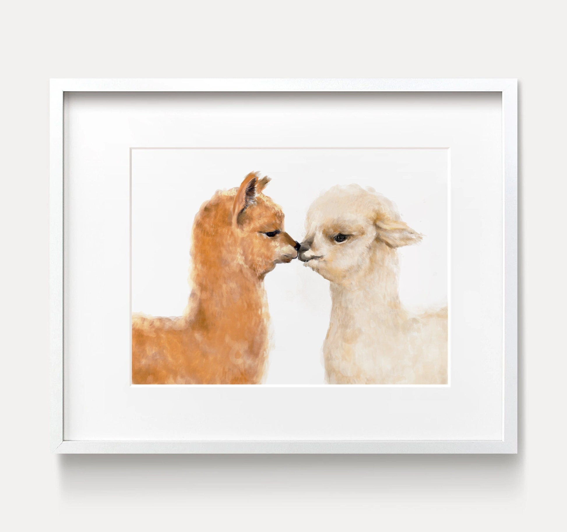 Décoration murale Alpaca Kiss : Câlins et bisous