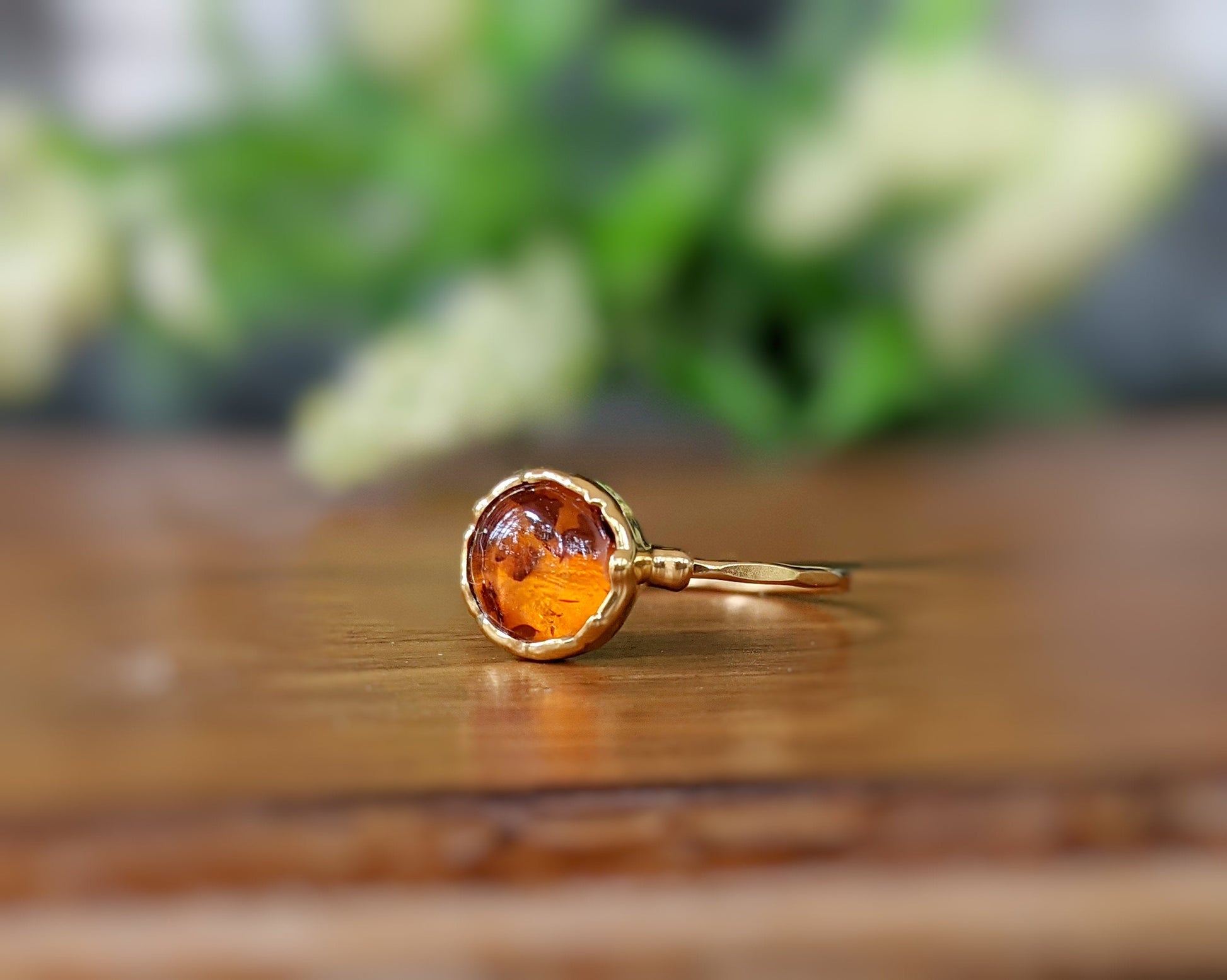 Baltic Amber Gold ring