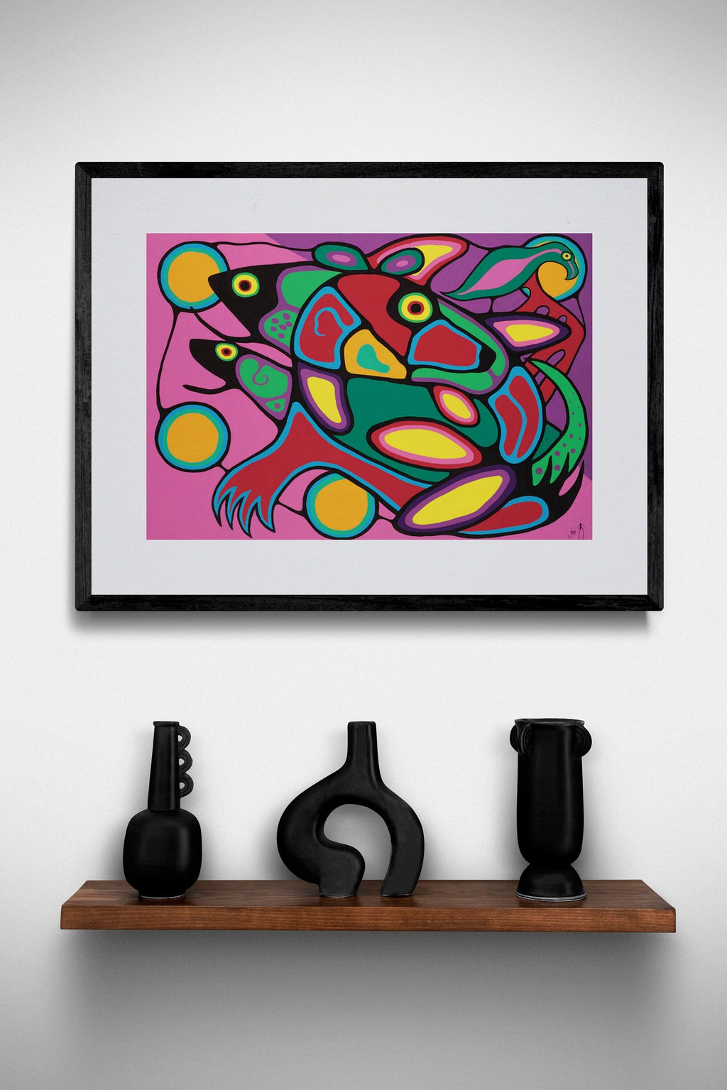 L'énergie intérieure par Jim Oskineegish, estampe d'art autochtone, Premières Nations, culture ahnisnabée, décor amérindien