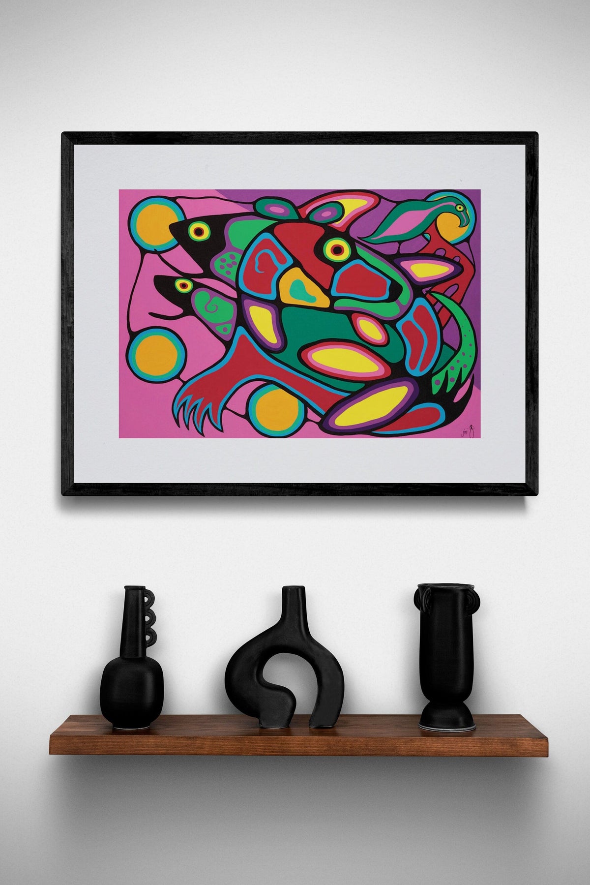 L'énergie intérieure par Jim Oskineegish, estampe d'art autochtone, Premières Nations, culture ahnisnabée, décor amérindien