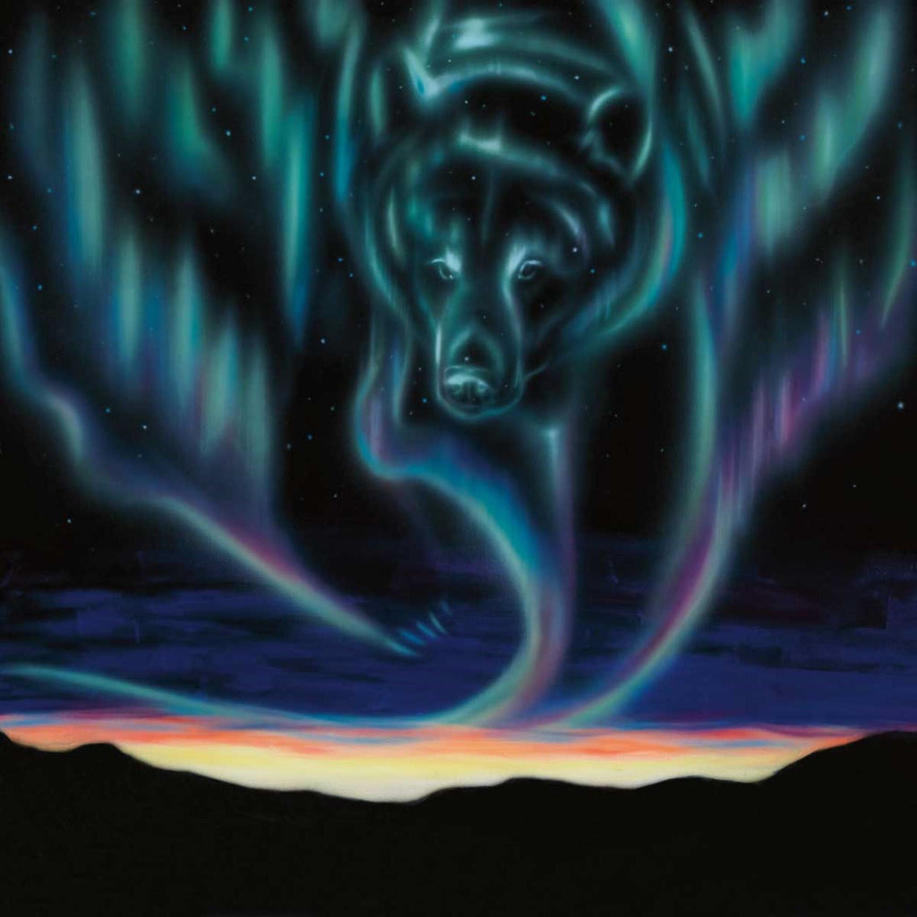 Sky Dance – Bear par Amy Keller-Rempp, impression d'art autochtone, Premières Nations, Amérindiens, aurores boréales
