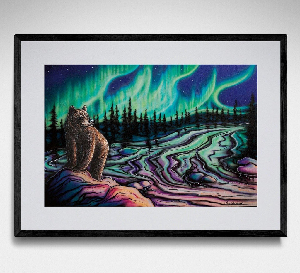 Sky Dance Northern Light par Amy Keller-Rempp, impression d'art autochtone, Métis, Premières Nations, décor autochtone amérindien, aurores boréales