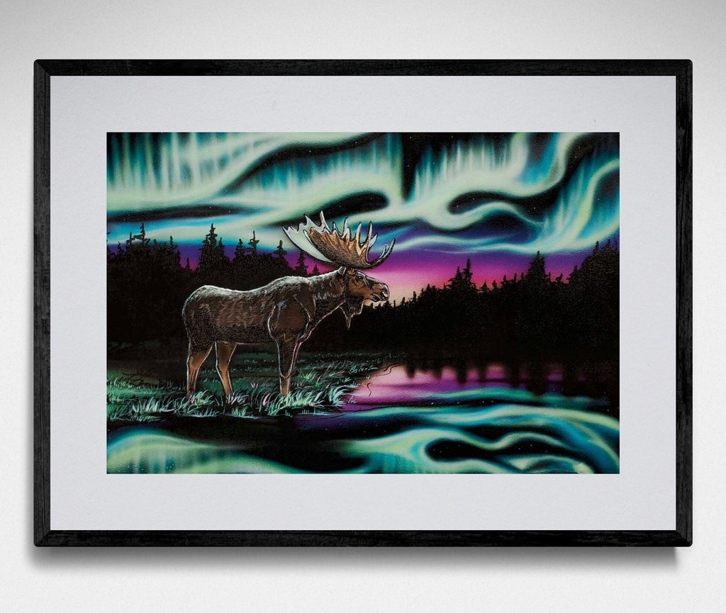 Danse céleste, roi du Nord par Amy Keller-Rempp, impression d'art autochtone, Premières Nations, décor autochtone, aurores boréales