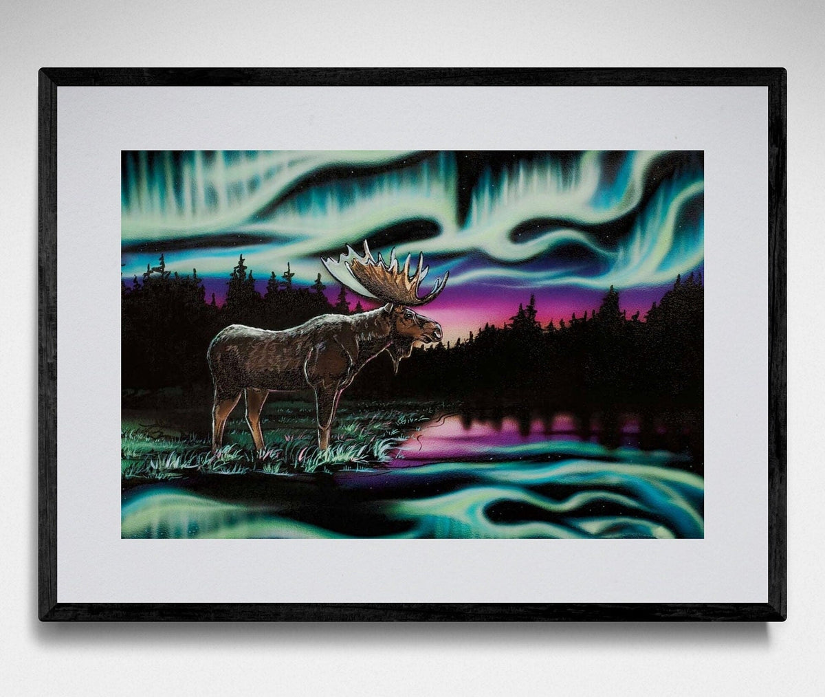 Danse céleste, roi du Nord par Amy Keller-Rempp, impression d'art autochtone, Premières Nations, décor autochtone, aurores boréales