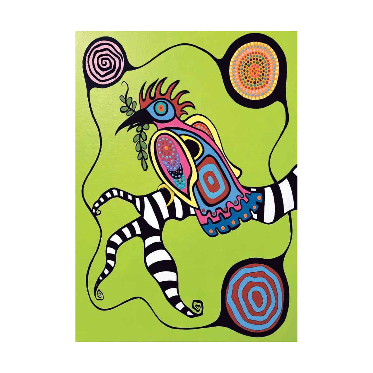 Smudged par Donna Langhorne, gravure d'art autochtone, Premières Nations, Nation Anishinaabe, décor autochtone d'Amérique, œuvre encadrée