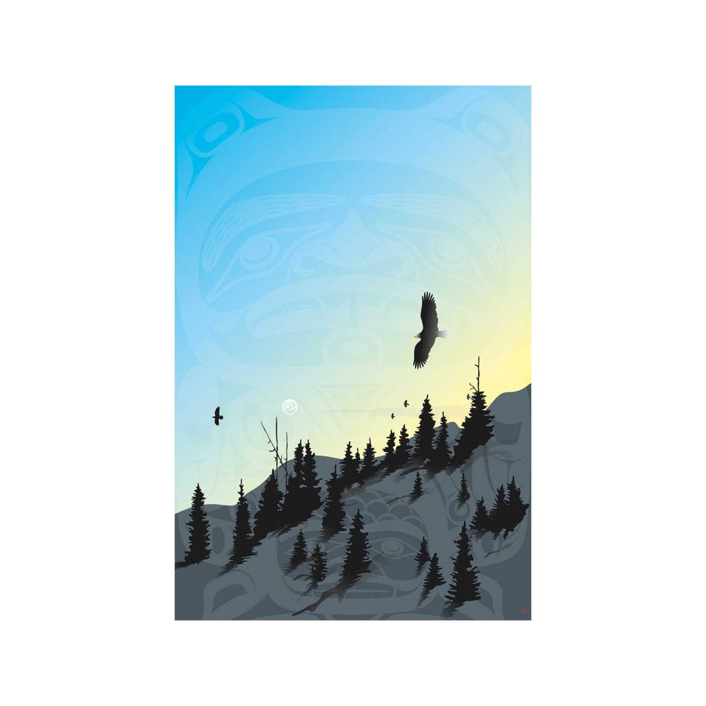 Castor spirituel par Mark Preston, estampe d'art autochtone, Premières Nations, Autochtones, Tlingit, Territoire du Yukon, œuvre encadrée