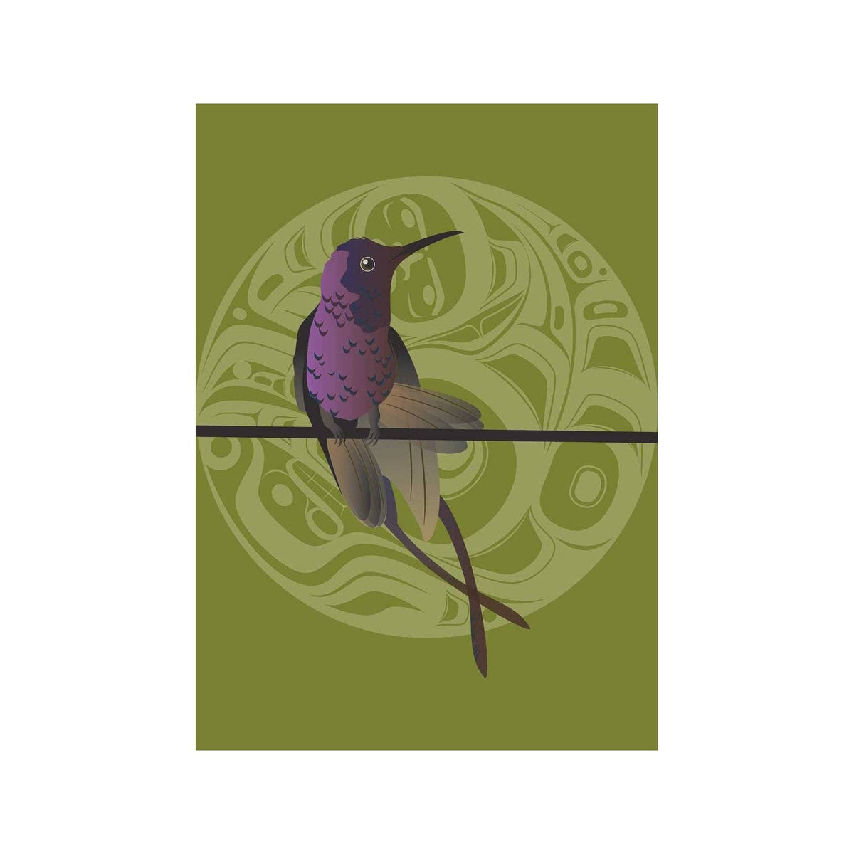 Hummer Butterfly par Mark Preston, impression d'art autochtone, Premières Nations, Amérindiens, Tlingit, Territoire du Yukon, art encadré