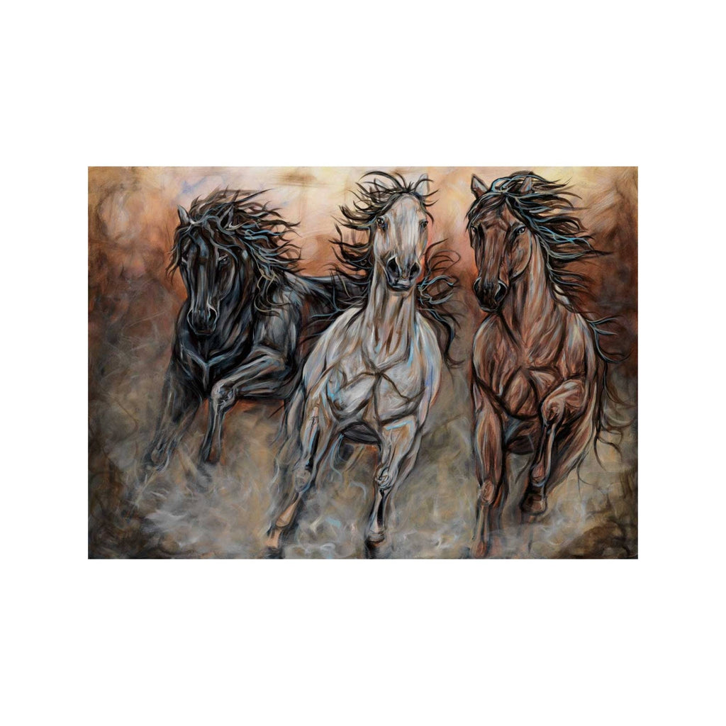 Tempête de sable par Amy Keller-Rempp, art de chevaux, impression d'art autochtone, Premières Nations, décor amérindien, Métis, art encadré