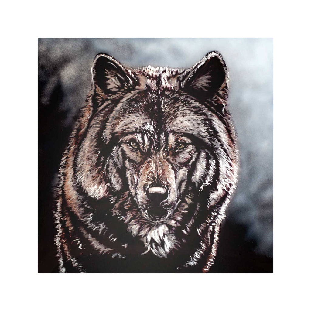 Fang par Amy Keller-Rempp, art du loup, impression d'art autochtone, Premières Nations, décor amérindien, Métis, art encadré