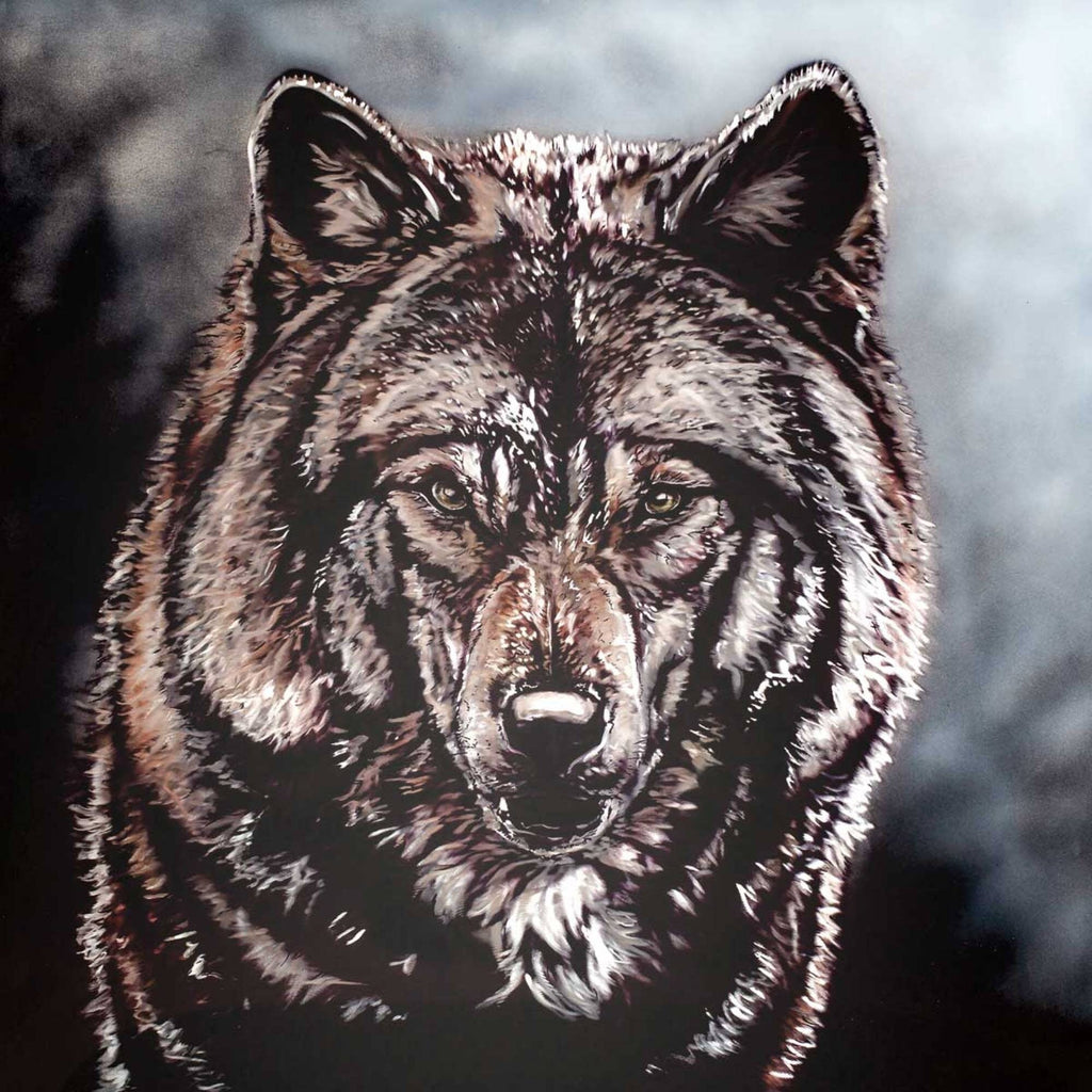 Fang par Amy Keller-Rempp, art du loup, impression d'art autochtone, Premières Nations, décor amérindien, Métis, art encadré