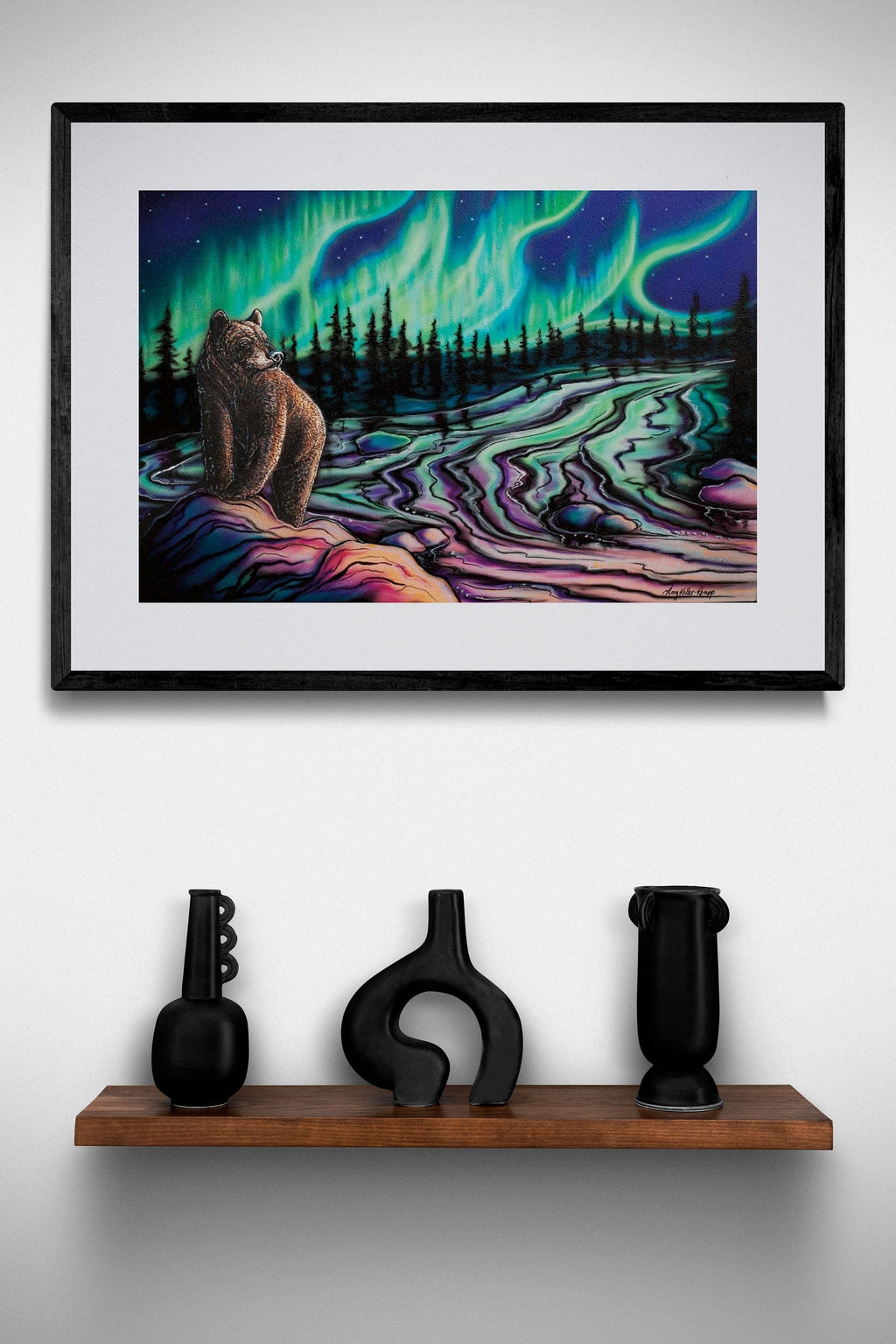 Sky Dance Northern Light par Amy Keller-Rempp, impression d'art autochtone, Métis, Premières Nations, décor autochtone amérindien, aurores boréales