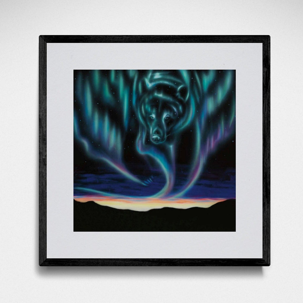 Sky Dance – Bear par Amy Keller-Rempp, impression d'art autochtone, Premières Nations, Amérindiens, aurores boréales