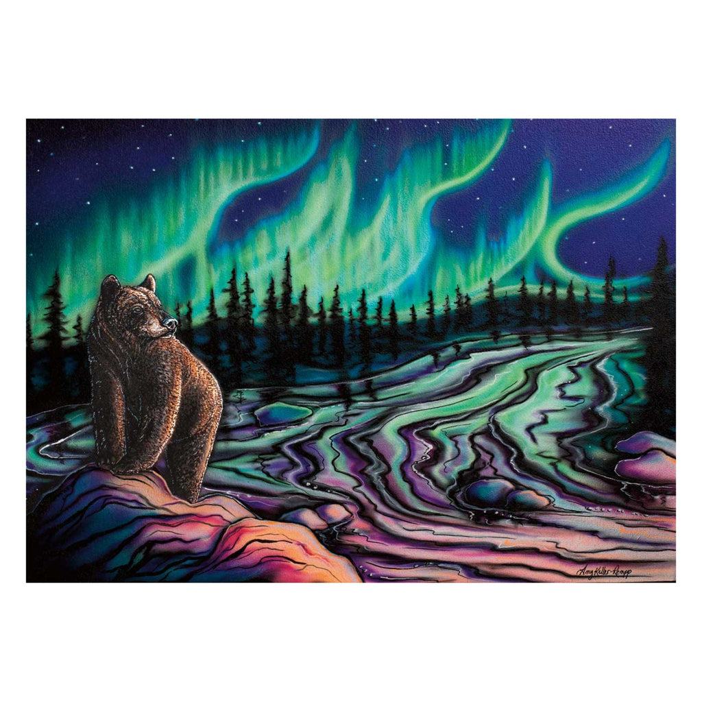 Sky Dance Northern Light par Amy Keller-Rempp, impression d'art autochtone, Métis, Premières Nations, décor autochtone amérindien, aurores boréales