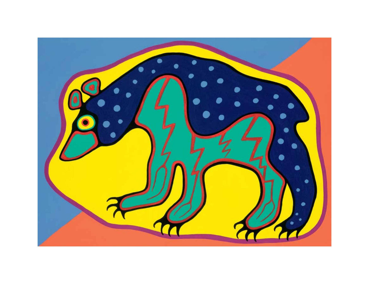 Ours du tonnerre par Jim Oskineegish, estampe d'art autochtone, Premières Nations, culture ahnisnabée, décor amérindien