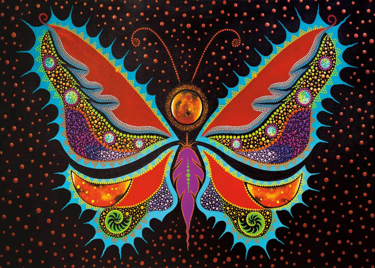 Evolution Butterfly by Tracey Metallic, Indigenous Art Print, First Nations, Migmaq Artist, Native American Indian Decor