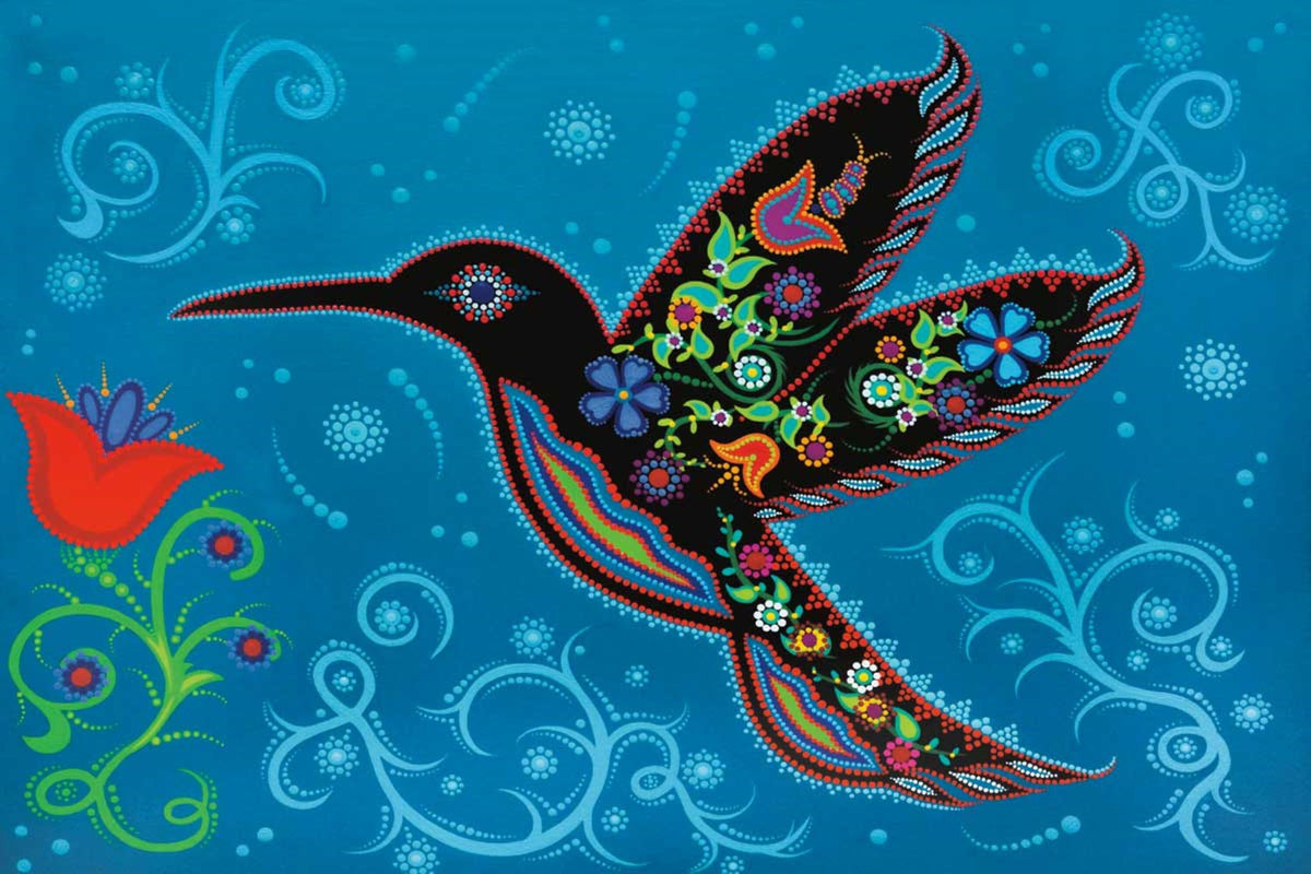 Éternité par Tracey Metallic, estampe d'art autochtone, Premières Nations, artiste micmaque, décor amérindien