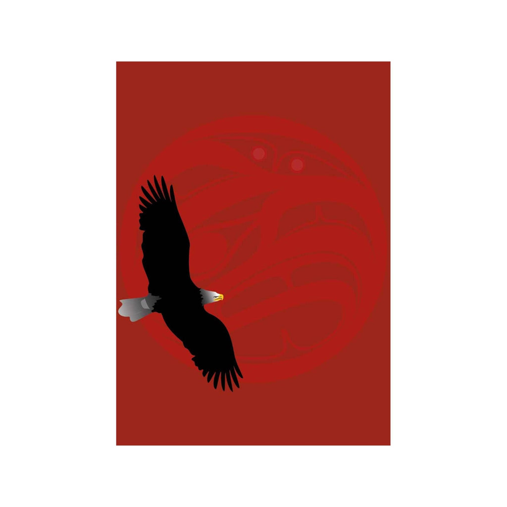 Aigle, lune rouge par Mark Preston, impression d'art autochtone, Premières Nations, Amérindiens, Tlingit, Territoire du Yukon, art encadré
