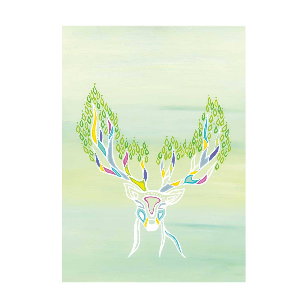 Esprit du cerf par Patrick Hunter, impression d'art autochtone, Premières Nations, Ojibwé, décor amérindien, art encadré