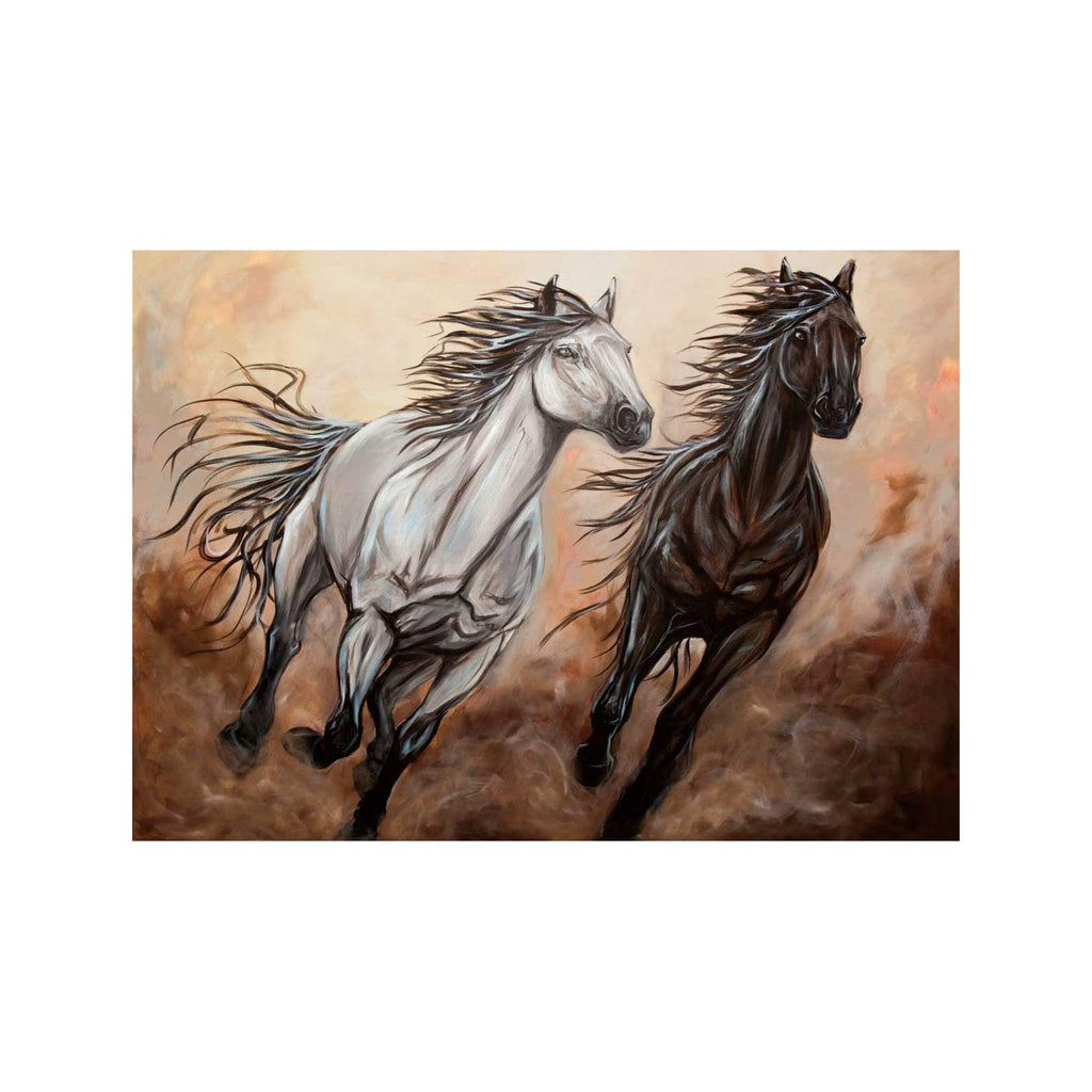 Liberté par Amy Keller-Rempp, art de chevaux, gravure d'art autochtone, Premières Nations, décor amérindien, Métis, art encadré