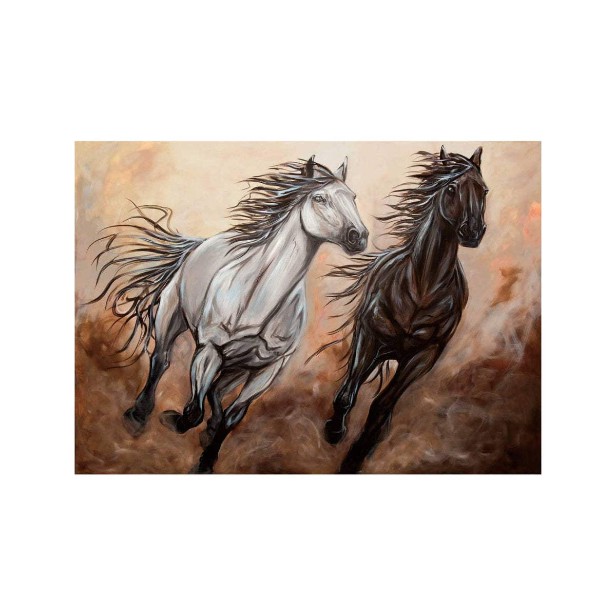 Liberté par Amy Keller-Rempp, art de chevaux, gravure d'art autochtone, Premières Nations, décor amérindien, Métis, art encadré