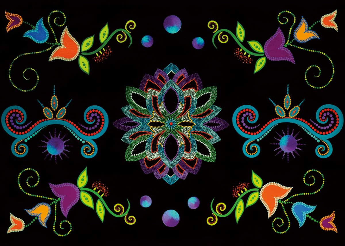 Rajeunissement par Tracey Metallic, estampe d'art autochtone, Premières Nations, artiste mi'gmaq, décor amérindien