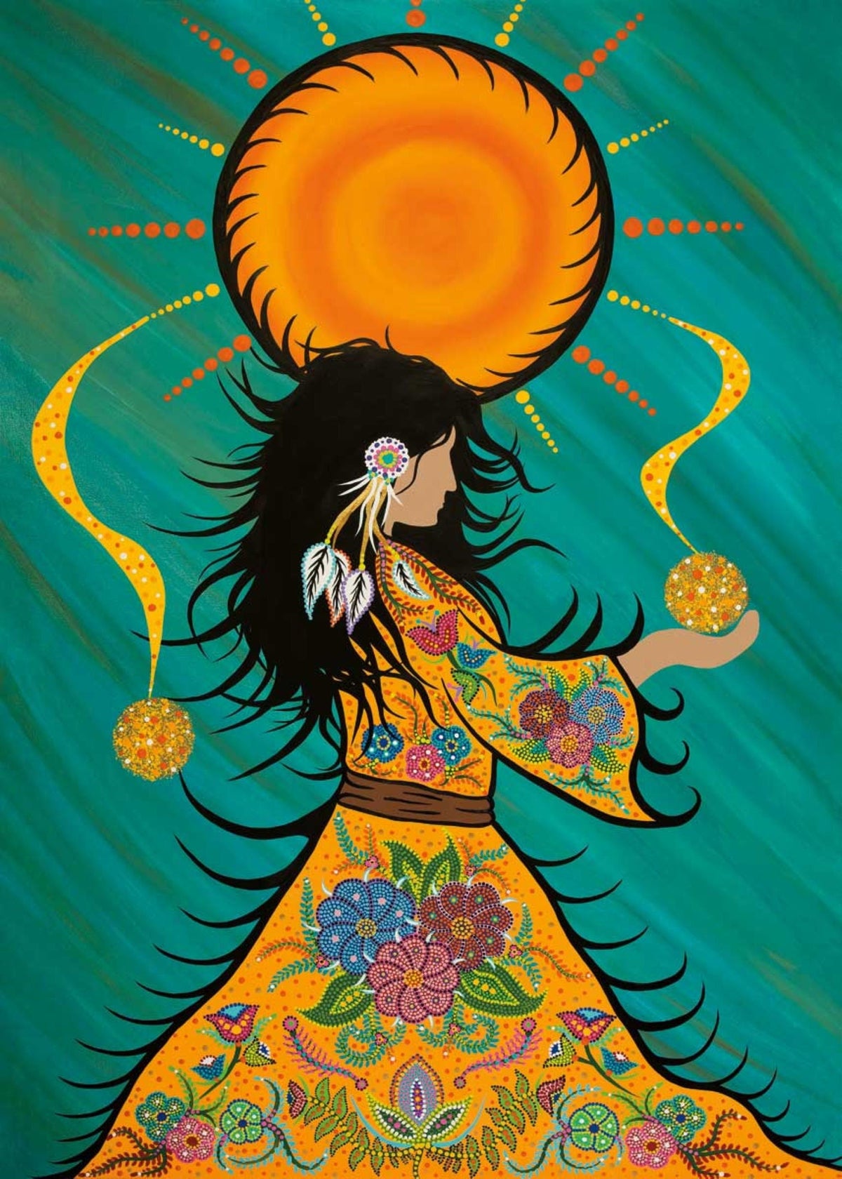 Sun Catcher par Tracey Metallic, impression d'art autochtone, Premières Nations, artiste micmaque, décor autochtone amérindien