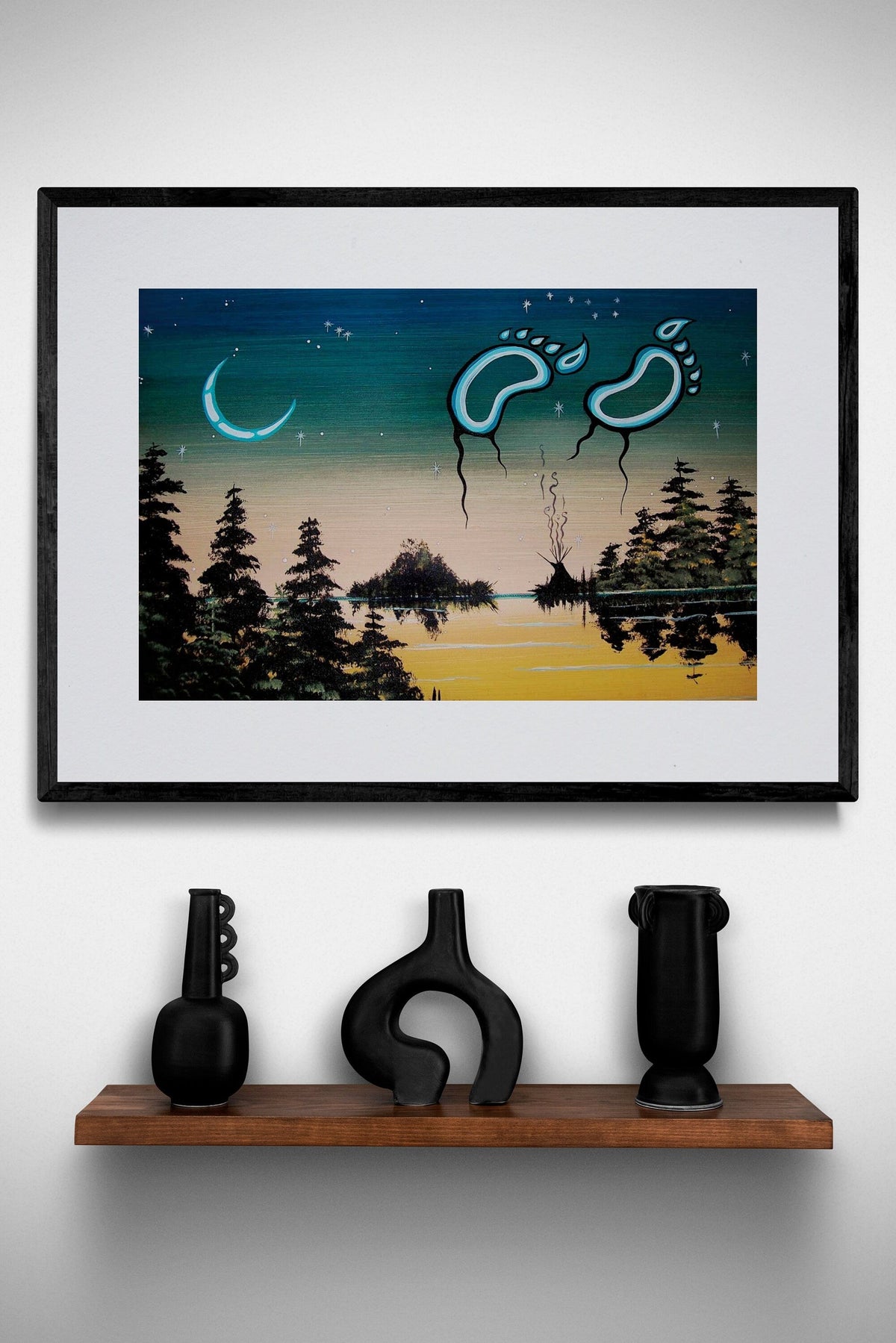 Bear Clan By William Monague, Indigenous Art Print, First Nations, Ojibway, Native Americans Indian Decor, Framed Art