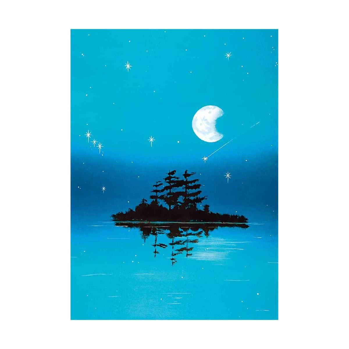 Little Christian Island par William Monague, impression d'art autochtone, Premières Nations, Ojibwé, décor autochtone amérindien, œuvre encadrée