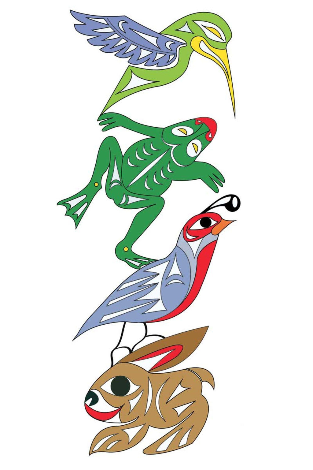 Élan printanier par Doug LaFortune, estampe d'art autochtone, Premières Nations, décor amérindien, estampe animalière