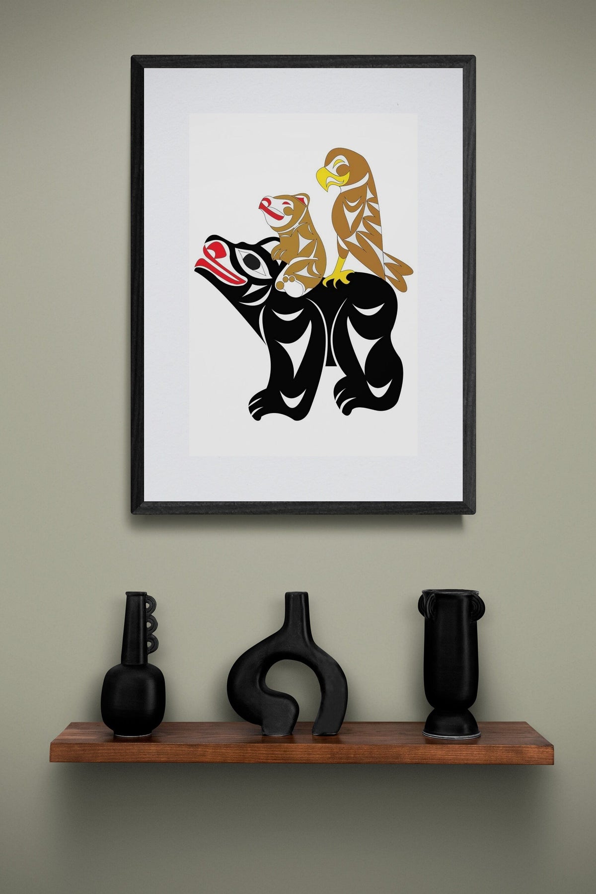 Hitching a Ride par Doug LaFortune, impression d'art autochtone, Premières Nations, décor autochtone amérindien, impression animalière