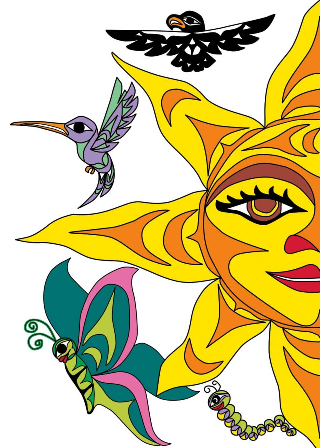 Sunshine for All by Angela Kimble, Indigenous Art Print, First Nations, Native American Indian Decor