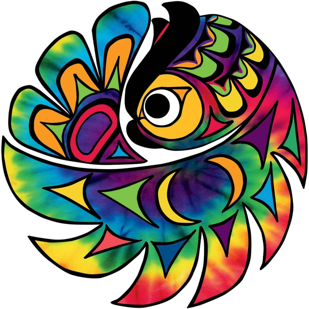 Tie-dye Owl by Angela Kimble, Indigenous Art Print, First Nations, Native American Indian Decor