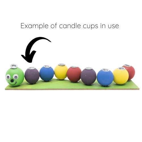 Aluminum Menorah Candle Cups – DIY Hanukkah Craft Kit (Set of 10)