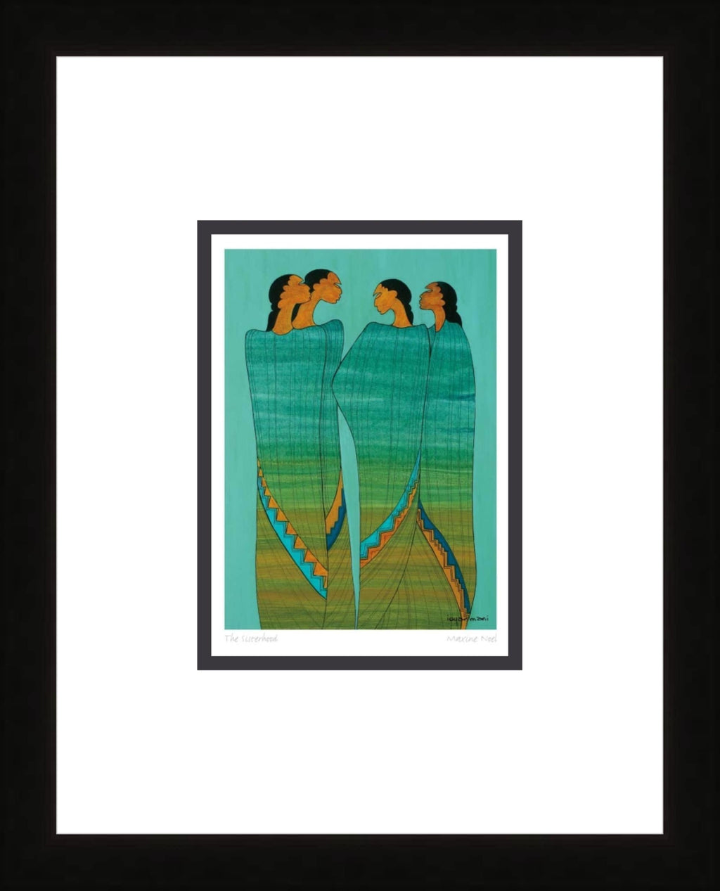 The Sisterhood par Maxine Noel, carte d'art autochtone, Premières Nations, Autochtones d'Amérique, carte encadrée