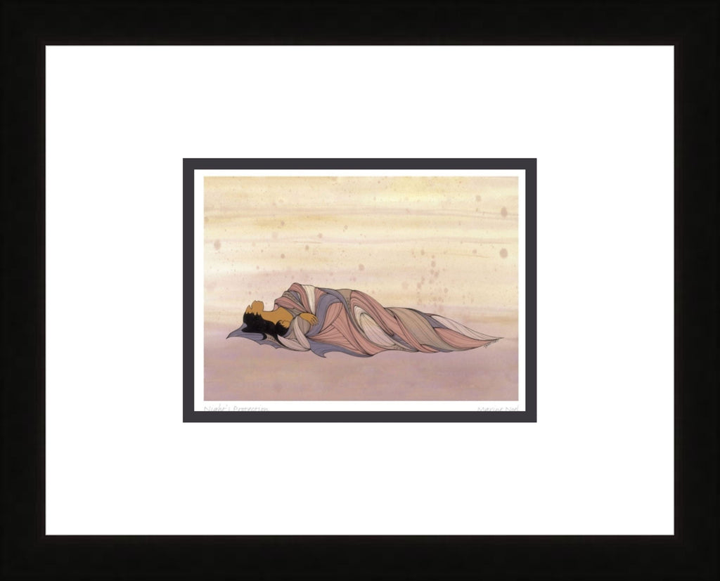 Protection de la nuit par Maxine Noel, carte d'art autochtone, Premières Nations, Amérindiens, carte d'art encadrée