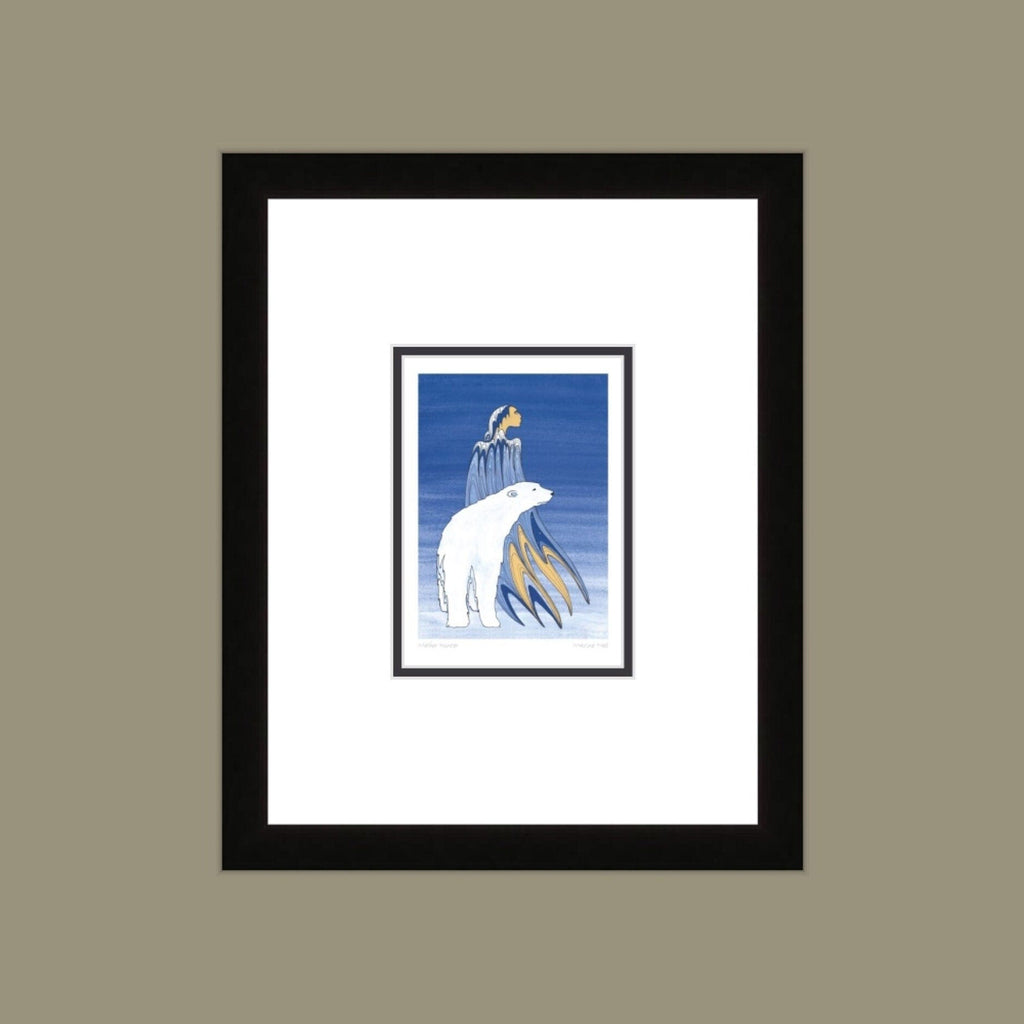 Mère Hiver par Maxine Noel, carte d'art autochtone, Premières Nations, Amérindiens, carte d'art encadrée
