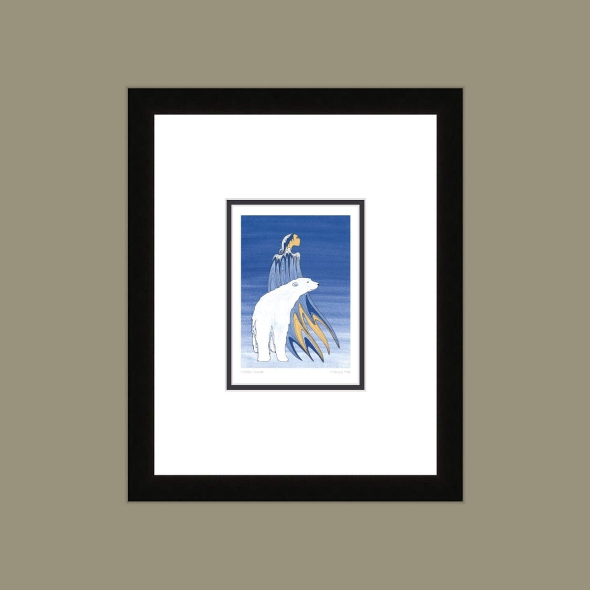 Mère Hiver par Maxine Noel, carte d'art autochtone, Premières Nations, Amérindiens, carte d'art encadrée