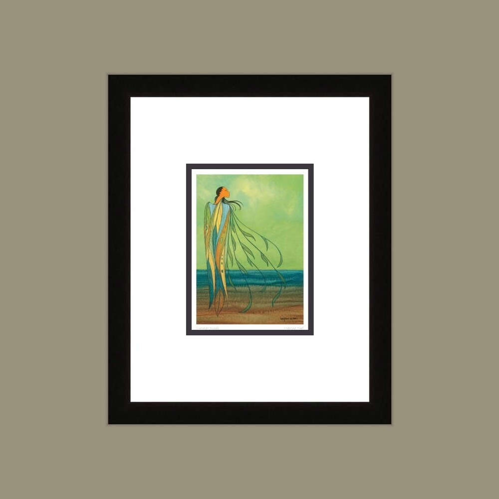 Summer Winds par Maxine Noel, gravure d'art autochtone, Premières Nations, Autochtones, carte d'art encadrée