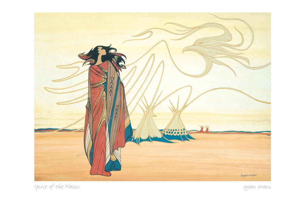 Esprit des plaines par Maxine Noel, impression d'art autochtone, Premières Nations, Autochtones d'Amérique, art encadré