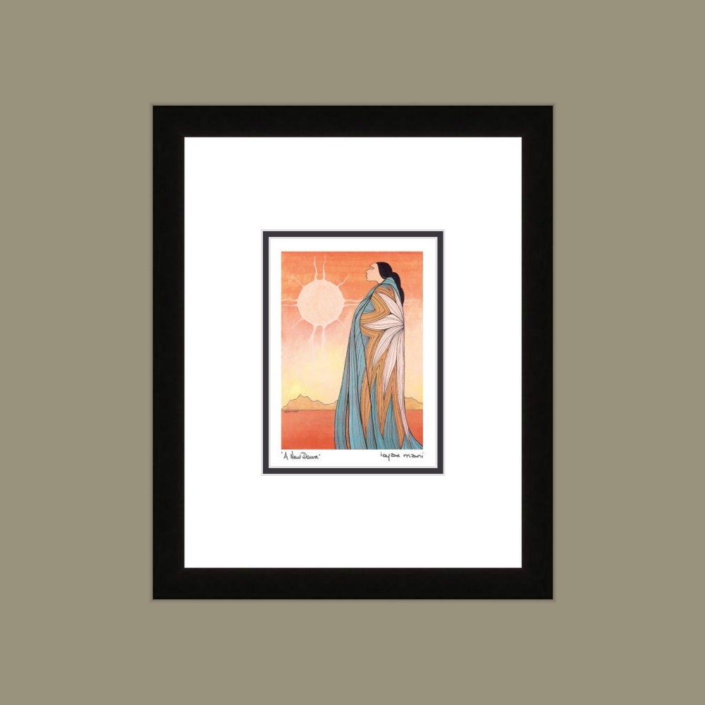 A New Dawn by Maxine Noel, Indigenous Art Print, First Nations, Native Americans, Framed Art