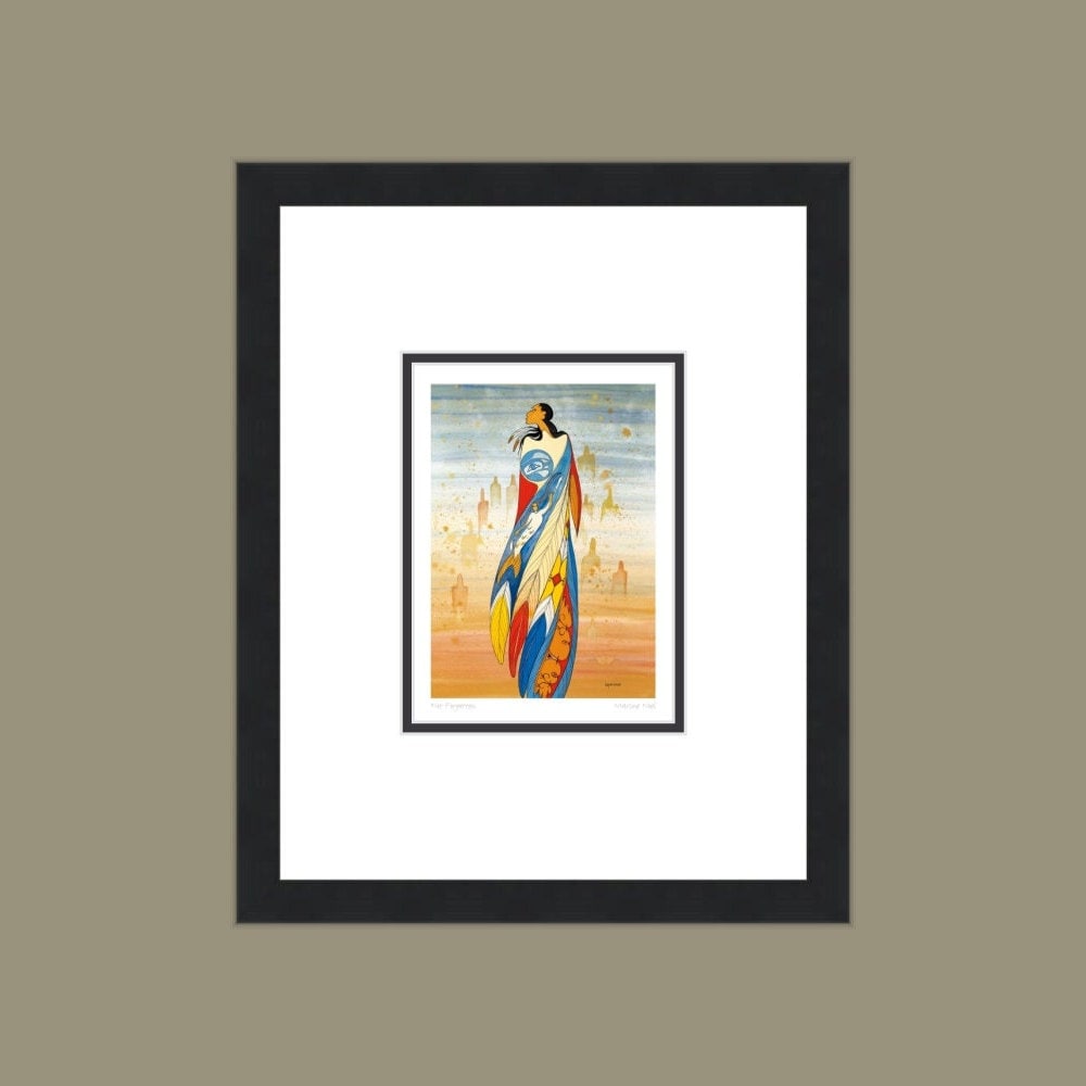 Pas oublié par Maxine Noel, impression d'art autochtone, Premières Nations, Amérindiens, carte d'art encadrée