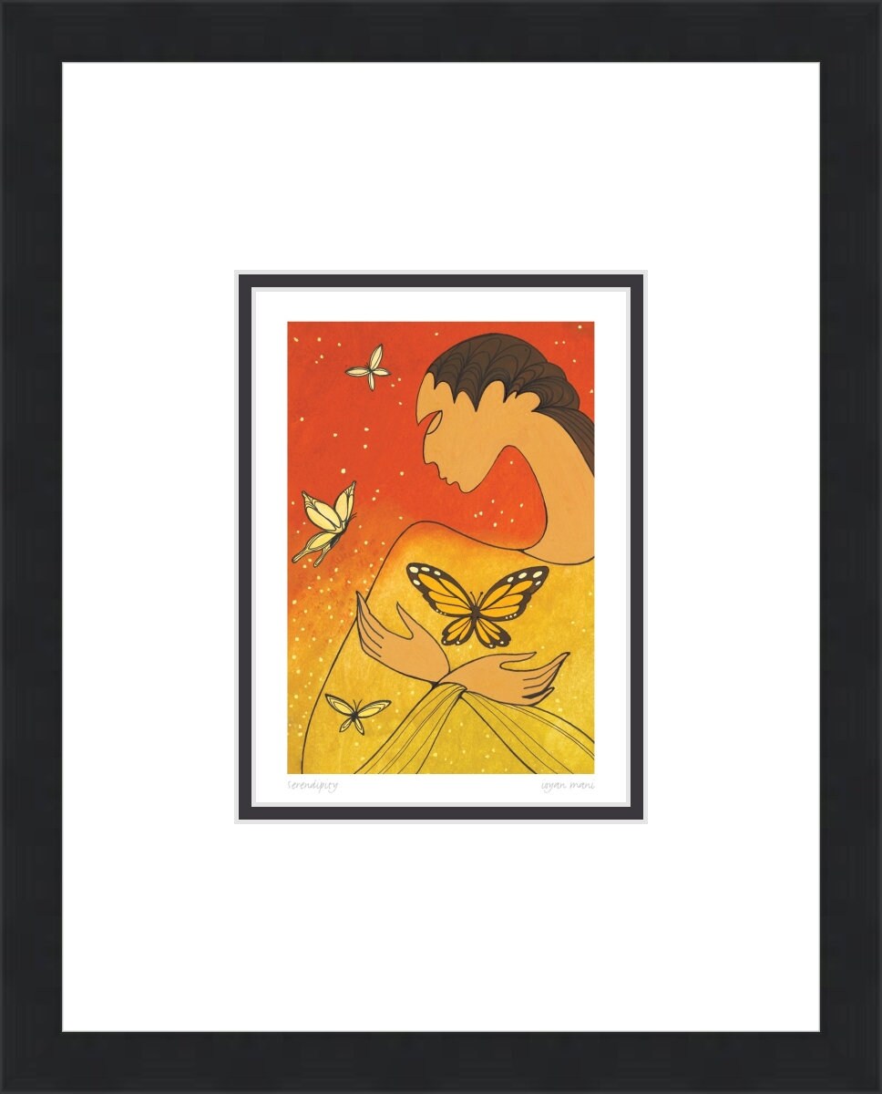 Sérendipité par Maxine Noel, impression d'art autochtone, Premières Nations, Amérindiens, art encadré