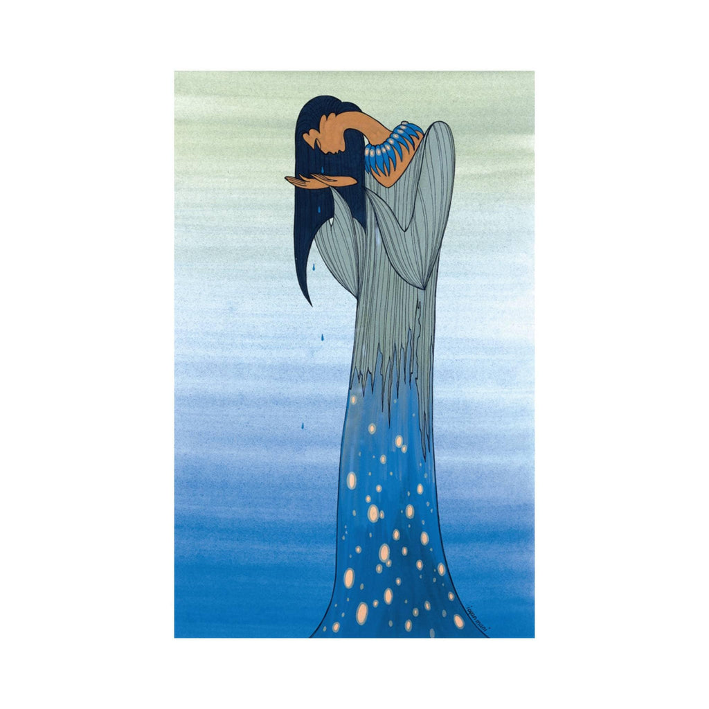 Mother Earth’s Tears by Maxine Noel, Indigenous Art Print, First Nations, Native Americans, Framed Art Card