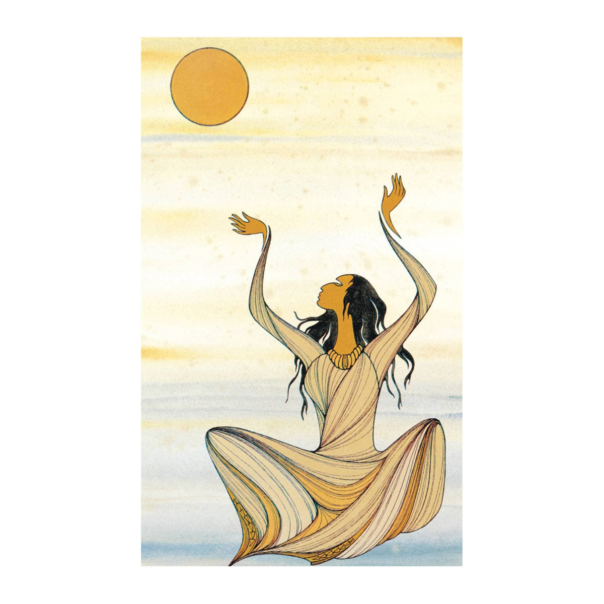 Capteur de soleil par Maxine Noel, impression d'art autochtone, Premières Nations, Amérindiens, carte d'art encadrée