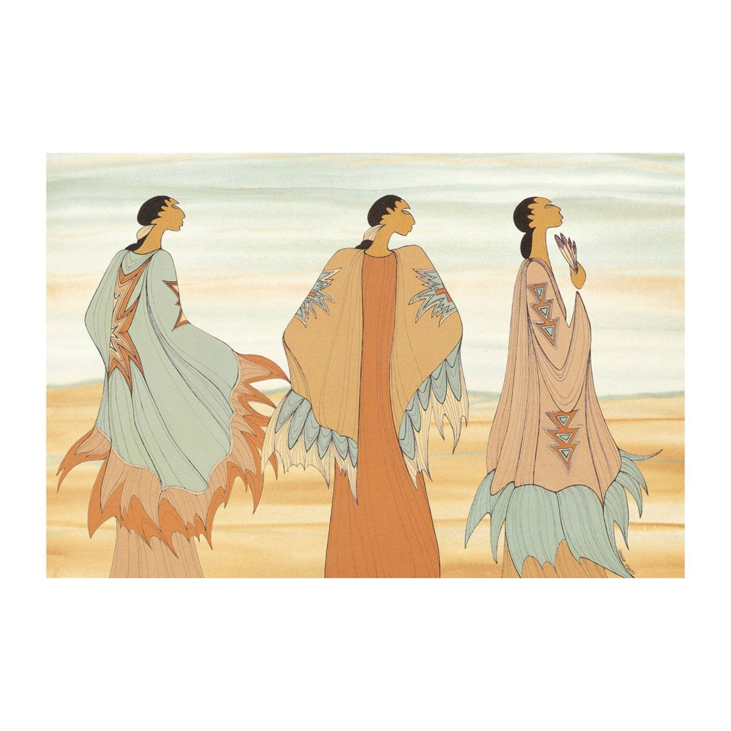 En route vers la danse par Maxine Noel, reproduction d'art autochtone, Premières Nations, Amérindiens, œuvre encadrée
