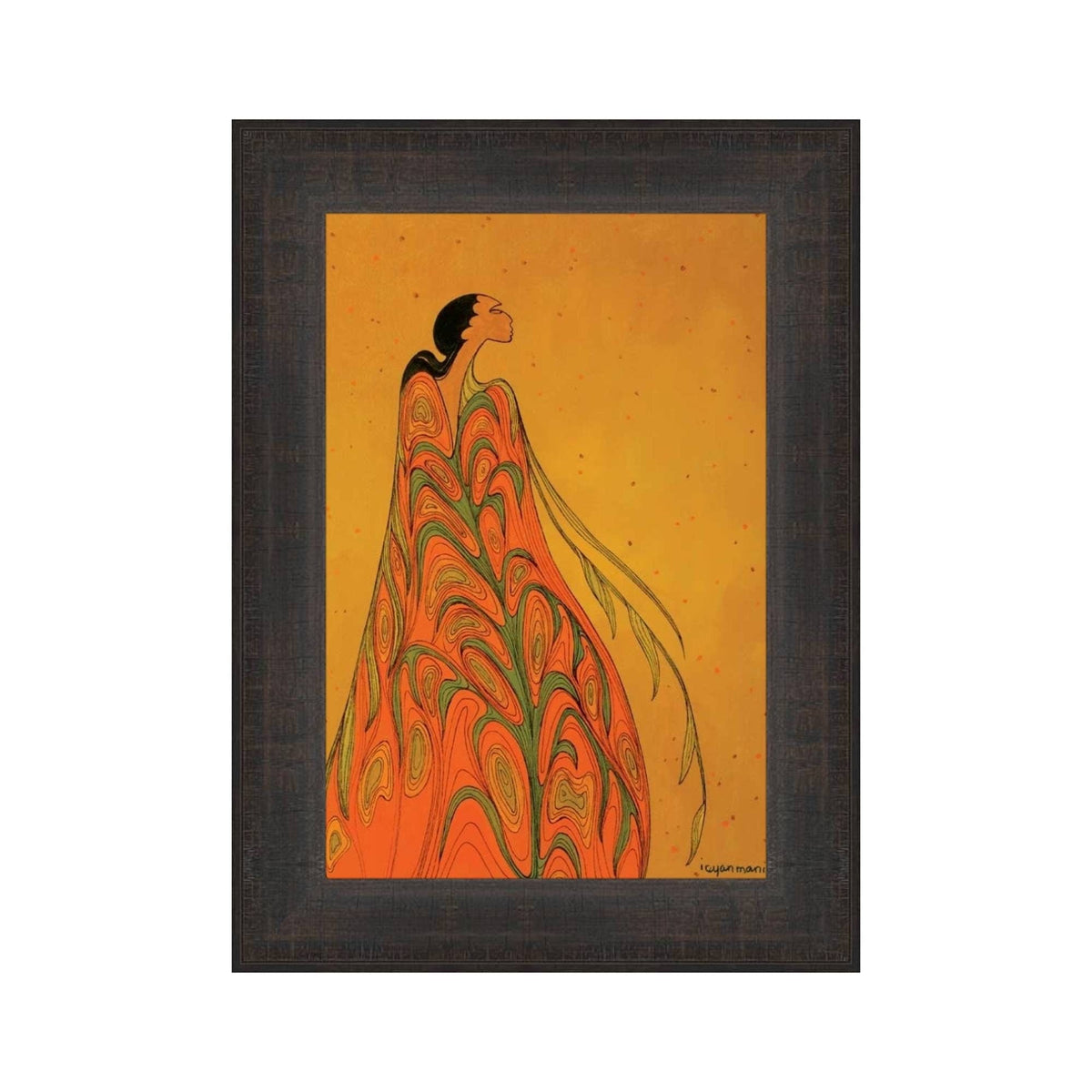 L'Arrivée du Printemps par Maxine Noel, estampe d'art autochtone, Premières Nations, Autochtones d'Amérique, art encadré