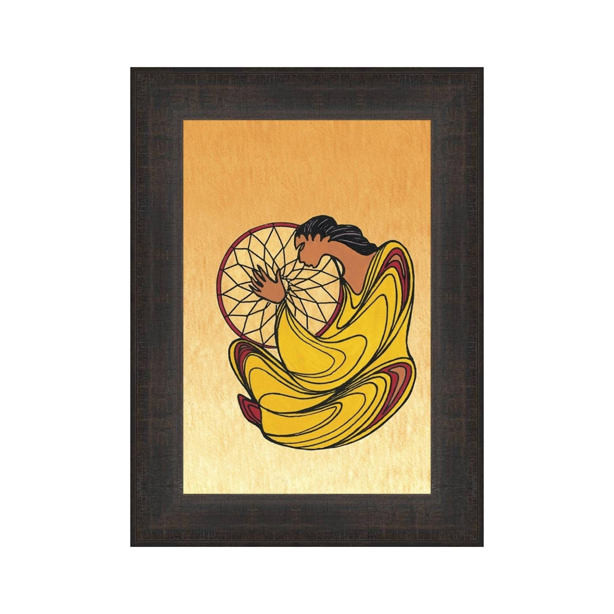 Capteur de rêves par Maxine Noel, carte d'art autochtone, Premières Nations, Amérindiens, œuvre encadrée