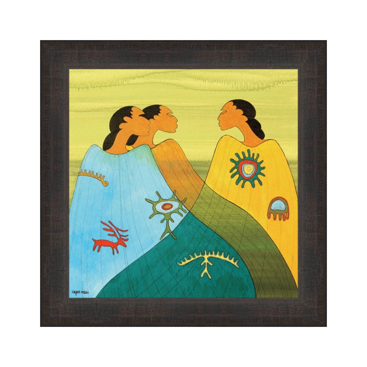 Souvenir par Maxine Noel, estampe d'art autochtone, Premières Nations, Amérindiens, art encadré