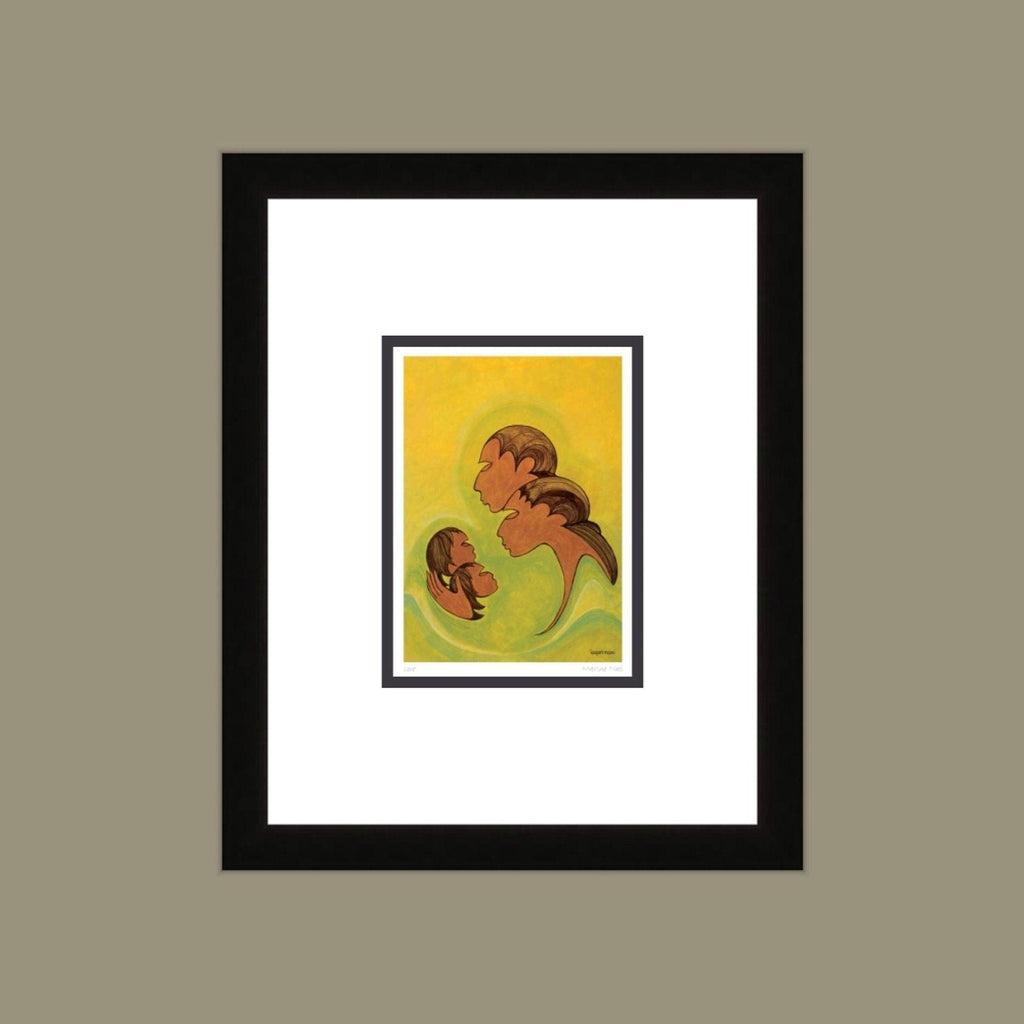 Amour par Maxine Noel, carte d'art autochtone, Premières Nations, Amérindiens, œuvre encadrée